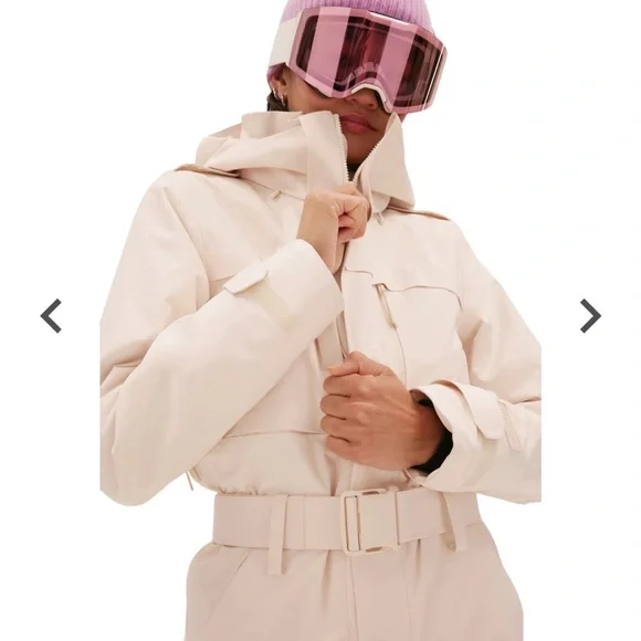 Halfdays - Murphy Ski Suit - Cream Hooded Ski Suit - small - NWT - Picture 4 of 6